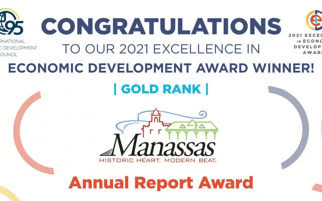 Manassas Economic Development Wins Awards for 2020 Annual Report and for Elevate Program
