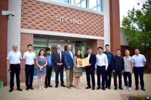 Qianjiang-Visit-6-14-24-group-pix-outside-City-Hall-300x200 Special Release: Delegation from Qianjiang Visits Manassas